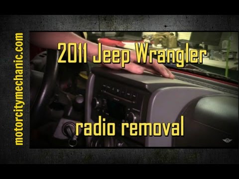 2011 Jeep Wrangler radio removal - YouTube