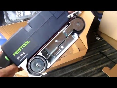 Unpacking / Unboxing belt sander Festool BS 75 E 570204