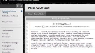 Developing Historical Thinking - How to create a journal entry.