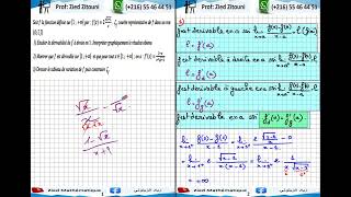 12- Dérivabilités: Correction Exercice Et Rappel De Cours. Bac Math / Science / Technique / Info