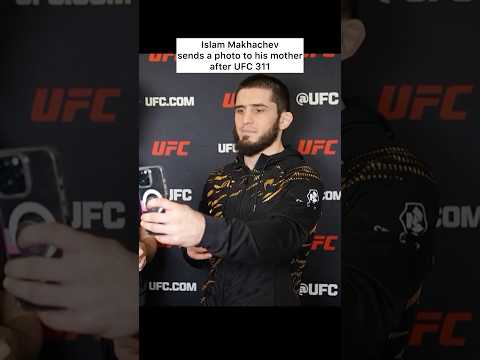 Islam Makhachev sending a photo to his mother after UFC 311 🥲❤️