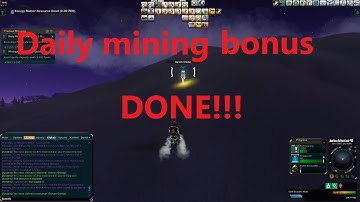 Completing daily mining bonus mission with level 5 amplifier in Entropia Universe