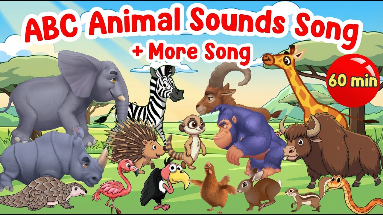 ABC Animals Sounds Song + Alphabet Animals 1 Hour | Learn ABC With ...