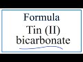 Bicarbonate and Tin Compounds