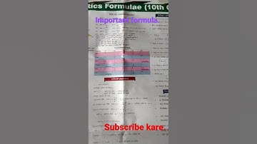 ## Class-10th !! Math Formula By Sunil Sir Siswa chaubey tola Mob- 7634826969