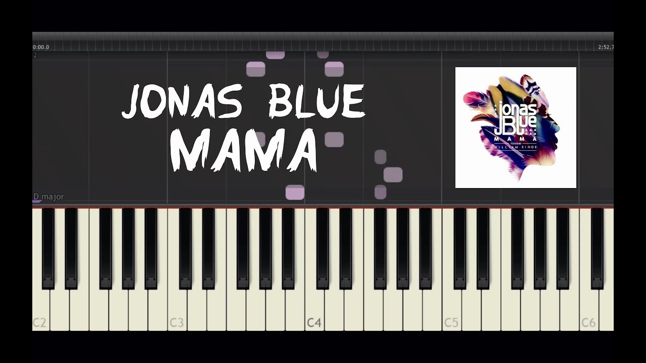 Jonas Blue - Mama - Piano Tutorial by Amadeus (Synthesia)