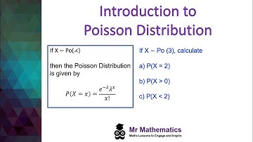 Poisson distribution Introduction | Further Statistics 1 | Mr Mathematics