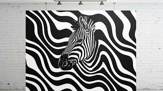 Zebra Wall Art Graphic Design.