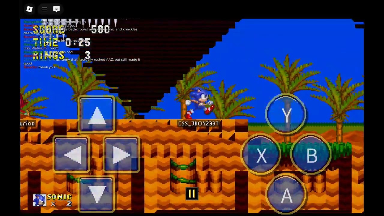 Classic sonic simulator v13  - yellow desert  zone act 1(by hpjones)