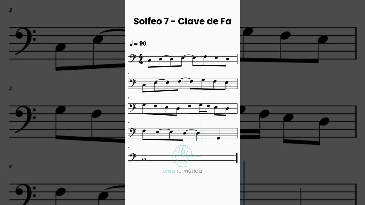 Solfeo en Clave de Fa 7