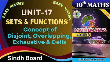 Explanation of Disjoint, Overlapping, Exhaustive & Cells Chap-17(Sets and Functions) by Ms Hina.