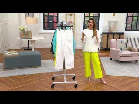 Joan Rivers Signgature Twil Cropped Wide-Leg Pants on QVC - YouTube