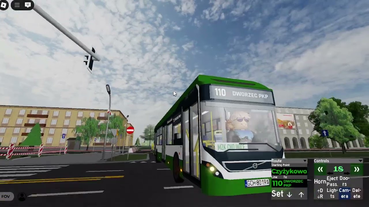 volvo 7900 hybryd linia 110 kier dw pkp + nowe dzwięki drzwi