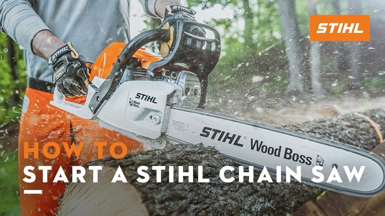 HOW to start a Stihl chainsaw EASY - YouTube