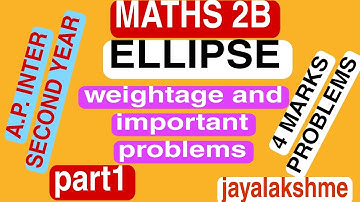 AMP. INTER SECOND YEAR MATHS 2B ELLIPSE IMPORTANT 4 MARKS PROBLEMS 