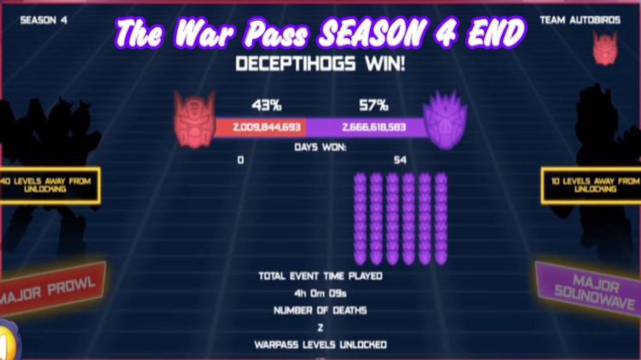 Angry bird Transformer - the war pass season 4 END