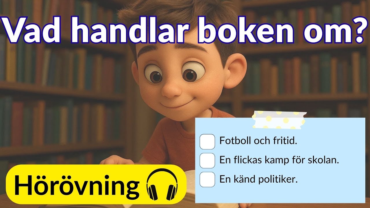 SFI Kurs D : Träna Hörförståelse - Min favoritbok (Swedish Listening Practice)