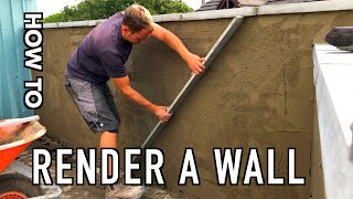 How to plaster an outside wall