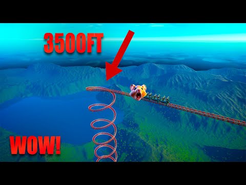 🐹Hamster on 3500FT Spiral Down Roller Coaster | Planet Coaster
