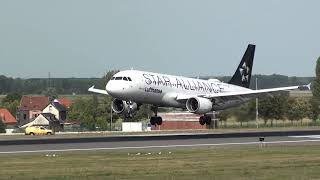 Lufthansa Airbus 320 D-Aizh Landing Brussels Bru Star Alliance Livery