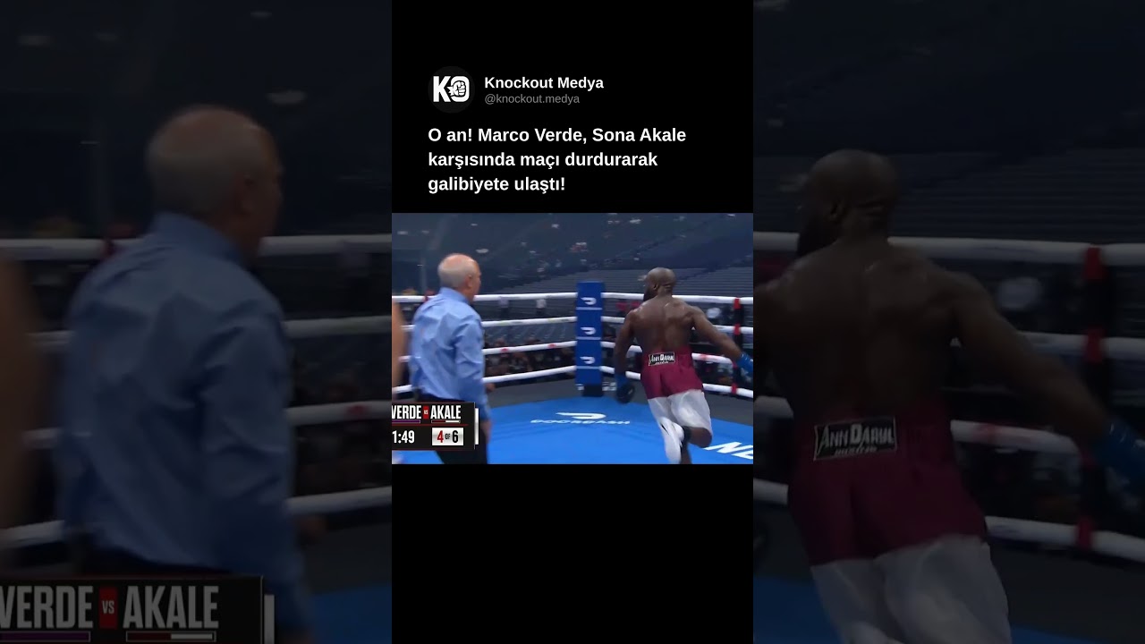 Marco Verde, Sona Akale karşısında maçı durdurarak galibiyete ulaştı!