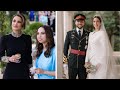 Queen rania stuns in black dior at jordans royal wedding reception  crown prince hussein wedding