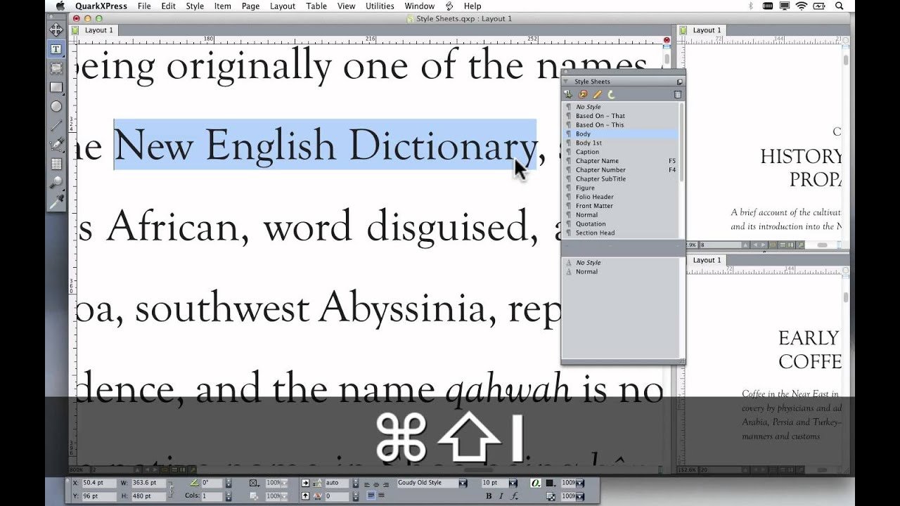 QuarkXPress: Making your work easier with style sheets - YouTube