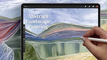 Painting an Abstract Landscape in Procreate | Digital Landscape Painting | Abstract Art Demo