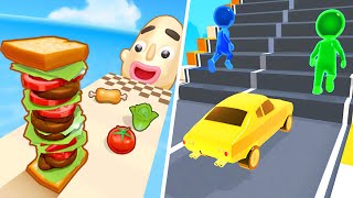 Shape shifting | Sandwich Runner - All Level Gameplay Android,iOS - BIG NEW APK UPDATE