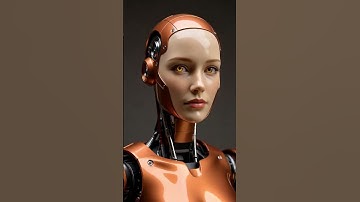 Golden Android Awakens 🤖✨ Futuristic Humanoid Robot in Stunning Metallic Design