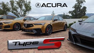 Mini tour of the entire Acura Type S lineup: NSX, MDX, TLX, and Integra