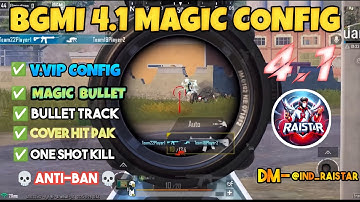 BGMI 4.1🔥MAGIC BULLET TRACKING AUTOHEADSHOT CONFIG FILE | HIGH DAMAGE AIMBOT CONFIG BGMI 4.1