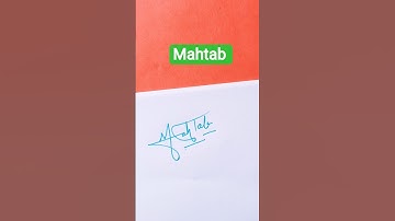 Mahtab name signature style