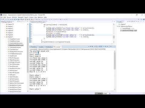 CST1201 Session 11 02b Selection Sort