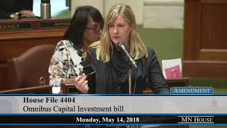 House Floor debate on omnibus bonding bill  5/14/18