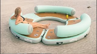BOTE Inflatable Dock Hangout Suite Customizable Configurations Floating Party Raft Adults Kids Famil