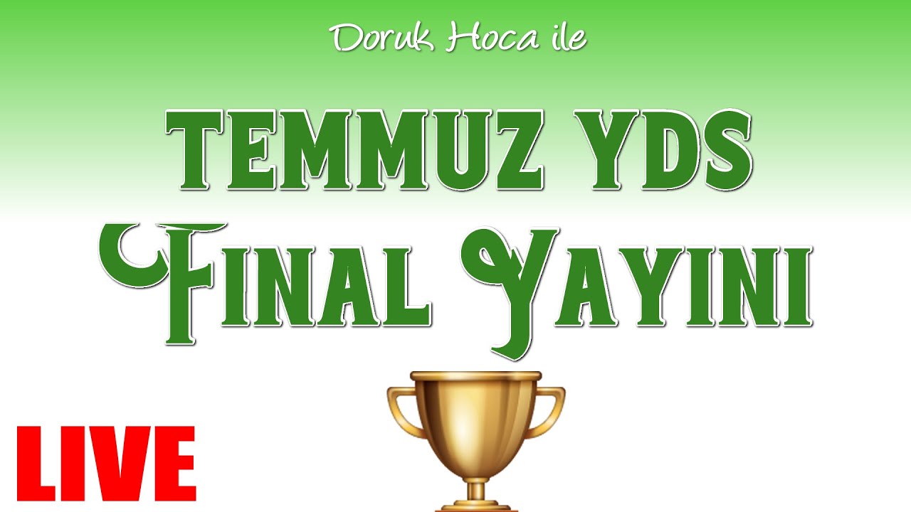🔥TEMMUZ YDS FİNAL YAYINI!🔥 #yds #yökdil #ydt  #yksdil #ingilizce