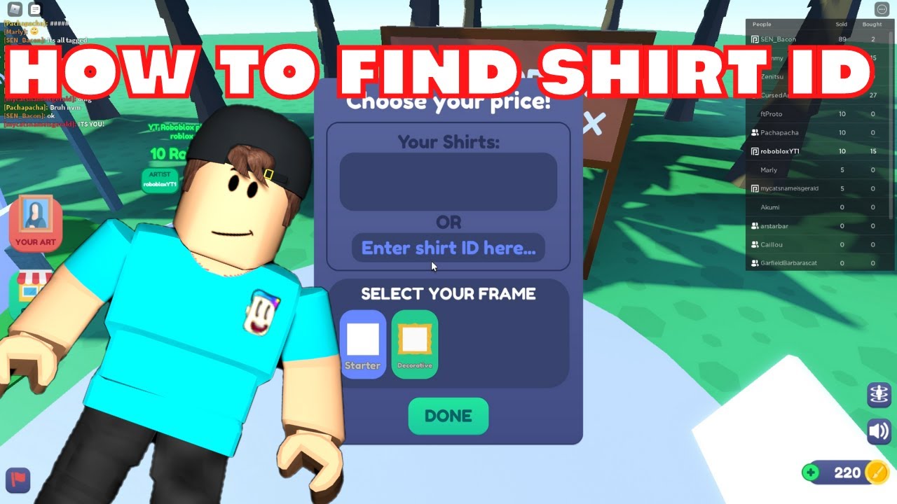 📱 mobile 📱 Find your Shirt ID Roblox Starving Artists And Buy My Build 