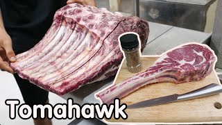 TOMAHAWK STEAK | How To Cut Tomahawk Steak | Sườn Bò Tomahawk by KINGMEAT