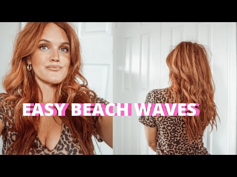 EASY BEACH WAVES HAIR TUTORIAL | FLAT IRON + MY FAVORITE HAIR PRODUCTS