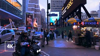 New York 4k 🗽 Night Walk , Manhattan Walking tour