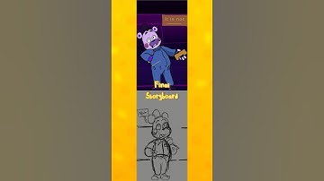 Behind the scenes! Storyboard vs final #fnafsecuritybreach #animation #fnaf #fivenightsatfreddys