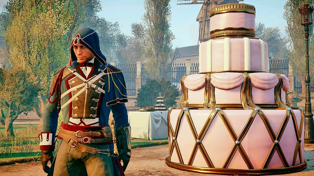 Assassin S Creed Unity Secret Boss Battle Giant Cake Awesome New Easter Egg Youtube