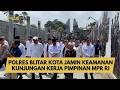 POLRES BLITAR KOTA JAMIN KEAMANAN KUNJUNGAN KERJA PIMPINAN MPR RI