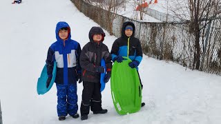 Having fun on the 1st sledding in the year 2023🙂🤣