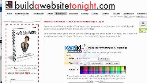 How to Create a Graphic with Xara 3D by BuildAWebsiteTonight.com