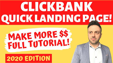How To Create A Landing Page For Clickbank (FAST & EASY - JUST 8 MINS!)