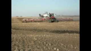 Case IH Steiger 535 Quadtrac with Bourgault drill.