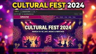 I Built a Cultural Fest 2024 Website Using HTML, CSS & JavaScript #webdevelopment #html #css