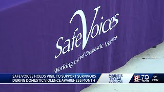 Vigil in Lewiston raises awareness about domestic violence